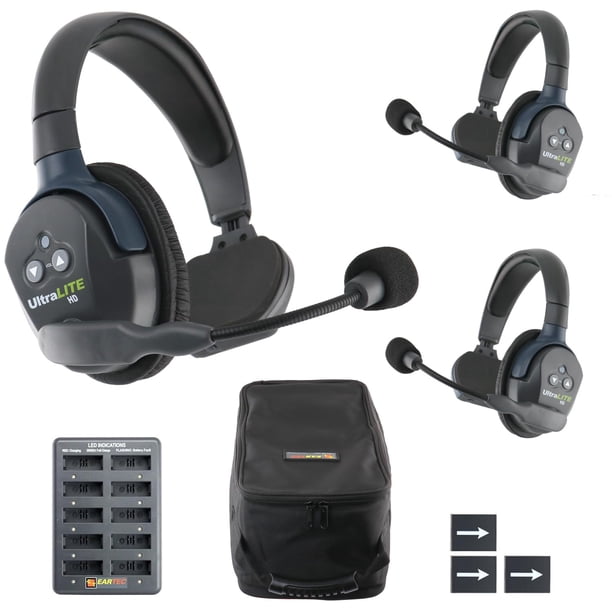Sistema de comunicación con auriculares de intercomunicación inalámbricos EARTEC UL3S