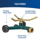 thumbnail image 5 of Sprinkler Orbit de 3 brazos de metal con base entre ejes, 5 of 7