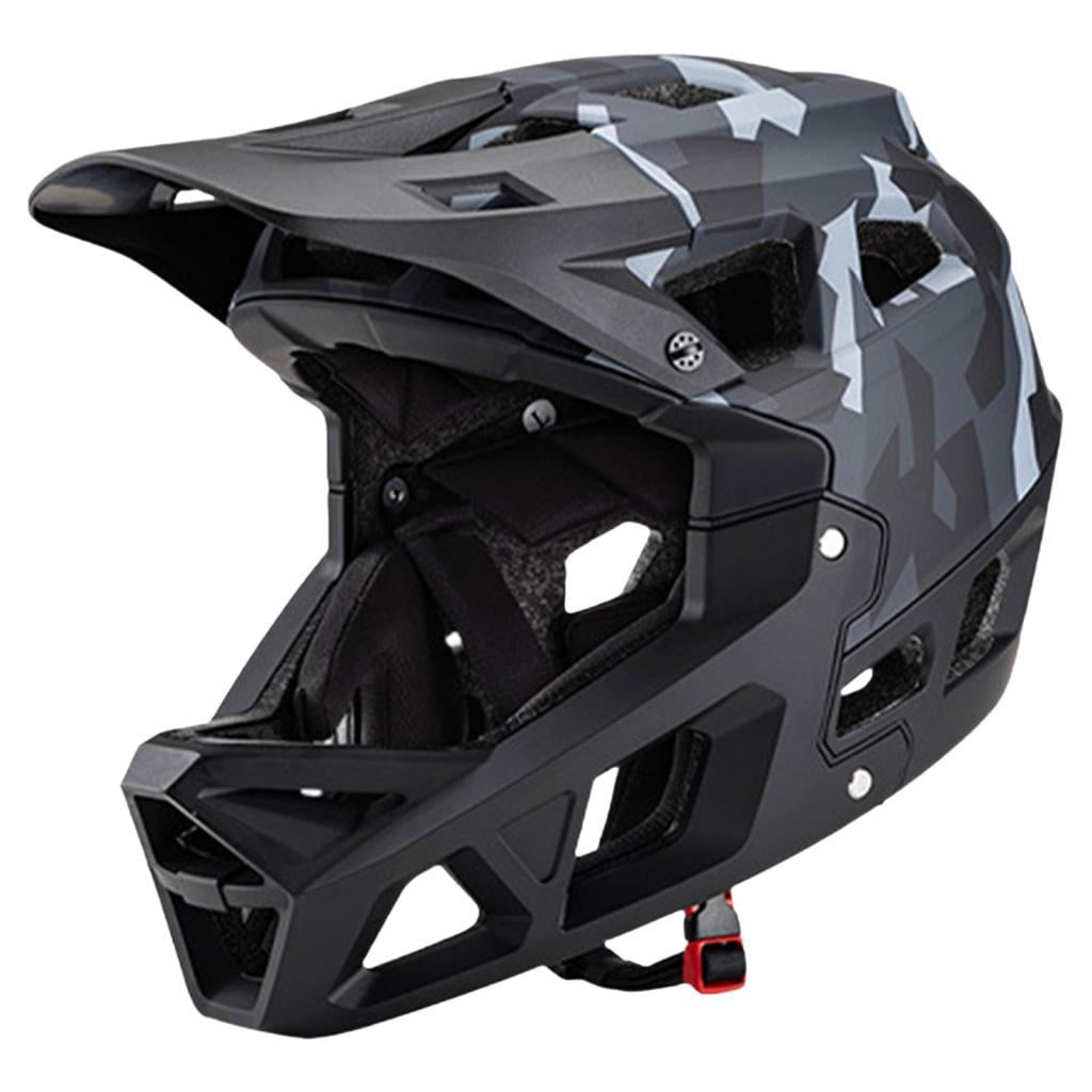 Magideal - Casco De Bicicleta De Montaña Casco De Bicicleta De Cara Completa Forro Lavable Extraíble 31 Ventilación Actividades Al Aire Libre Casco De Ciclismo D Negro