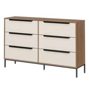 Topmarket - Comoda Ancha De 6 Cajones Madera Mdf
