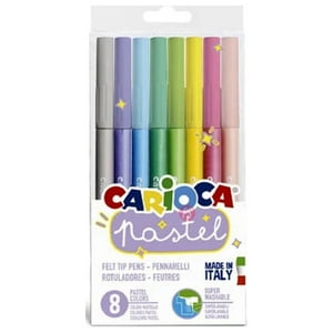 Carioca - Marcadores De Tinta Pastel 8 Colores - Ps