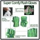 thumbnail image 4 of Disfraz AOTLEANNO de peluche con capa verde y máscara para ojos para niños, 4 of 5
