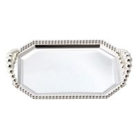 Bothyi - Bandeja De Hierro Para Servir Fruta Con Asa Para Decoración Fiesta Plata