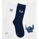 thumbnail image 1 of Tripack Calcetines Escolares Niña Lilo Stitch Blanco Disney, 1 of 2