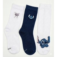 Tripack Calcetines Escolares Niña Lilo Stitch Blanco Disney