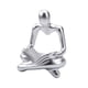 thumbnail image 2 of Estatuilla Humana De Estatua De Pensador Abstracto Coleccionable Para Estantería De Boda Argent, 2 of 5