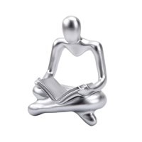 Magideal - Estatua De Pensador Abstracto Creativo, Figura Coleccionable, Escultura Decorativa De Resina Para Escritorio, Sala De Estar, Decoración Del Hogar , Argén