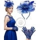 thumbnail image 1 of Sombrero y Set Fascinator Thstdhy Azul Real para Fiesta del Té, 1 of 7