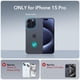 thumbnail image 2 of Funda ESR para iPhone 15 Pro con soporte metálico negro, 2 of 9