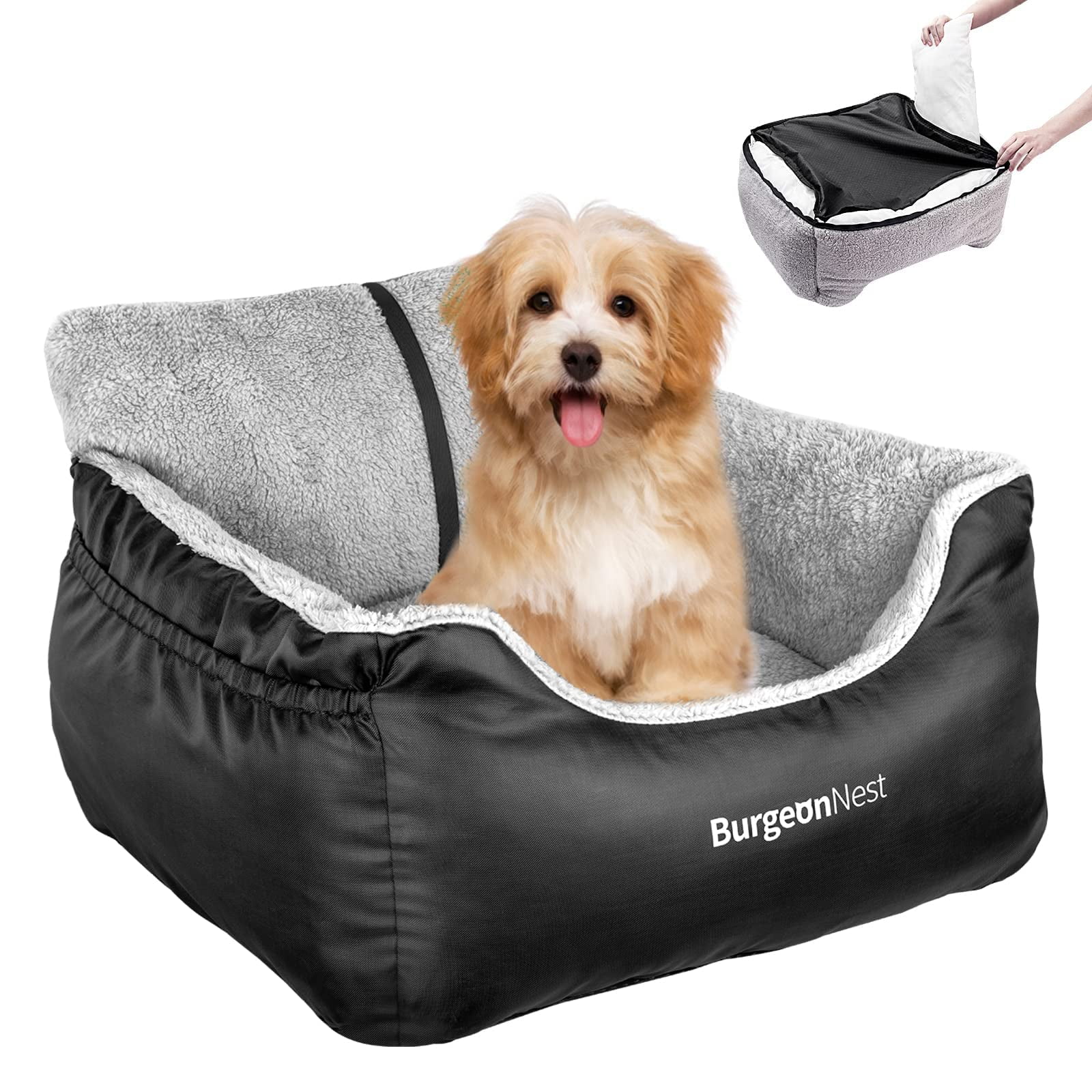 Asiento De Coche Para Perros Burgeonnest Para Perros Pequeños De Menos De 25 Kg