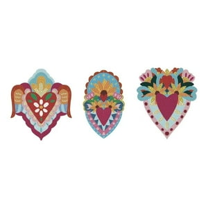 Papaya Project - Set Corazones Diamond Painting X3 - Diamantes Mate Rojo