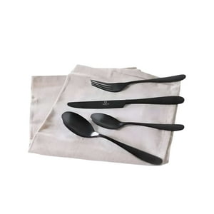 Juego De Cubiertos De Mesa 24 Piezas Black - Krons