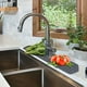 thumbnail image 2 of 1pc Silicone Sink Splash Guard For Kitchen, Sink Splash Guard Drain Pad, Bathroom Faucet Splash Water Catcher Mat, Sink Countertop Protector, 45cm*14.4cm/17.71inch*5.66inch, 2 of 4