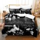 thumbnail image 1 of v866 Bed Sheets Drain Gang Merch DMN Bedding Set Single Twin Full Queen King Size Bed Set Adult Kid Bedroom Duvetcover Sets Anime Bed Sheet Set 3-Piece Bedding Set (1 Duvet Cover + 2 Pillow Shams) Bed, 1 of 5