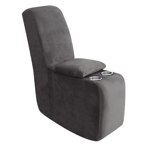 Funda De Sofá Reclinable Seccional En Forma De L De 7 Piezas Gris Oscuro