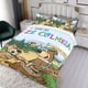 thumbnail image 3 of El Show del Oso Yogi Conjunto de sábanas temático, trío de piezas, cómodo y amigable con la piel, diseño único, regalo de decoración para el hogar para familiares, amigos y fans, 90 cm * 190 cm, 3 of 6