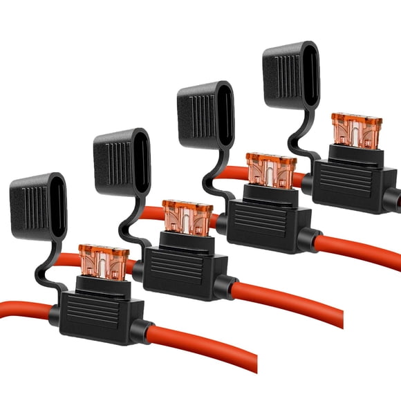Portafusibles Qizpcer 10 AWG con fusibles de hoja ATC de 40 A (paquete de 4)