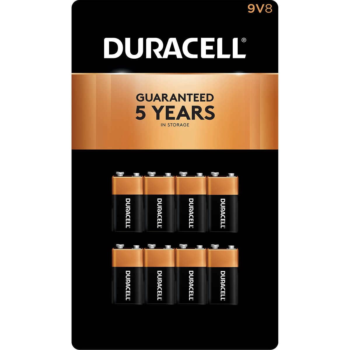 Batería Duracell Alcalina De 9 V, 8 Unidades