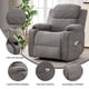 thumbnail image 3 of Infinite Position Single Motor Up to 350 LBS Power Lift Recliner Chair for Elderly, Heavy Duty Motion Mechanism with 8-Point Vibration Massage and Lumbar Heating, Cup Holders, Grey, 3 of 3