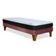 thumbnail image 2 of Cama Europea Zen Pro Colchon Resortes 1.5 Plaza Base Dividida Tela Palo Rosa, 2 of 6