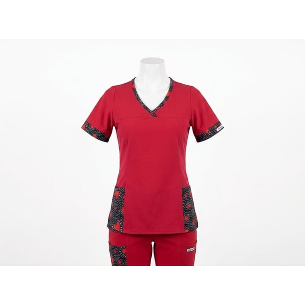 Delantal Mujer tela elasticada. Rojo