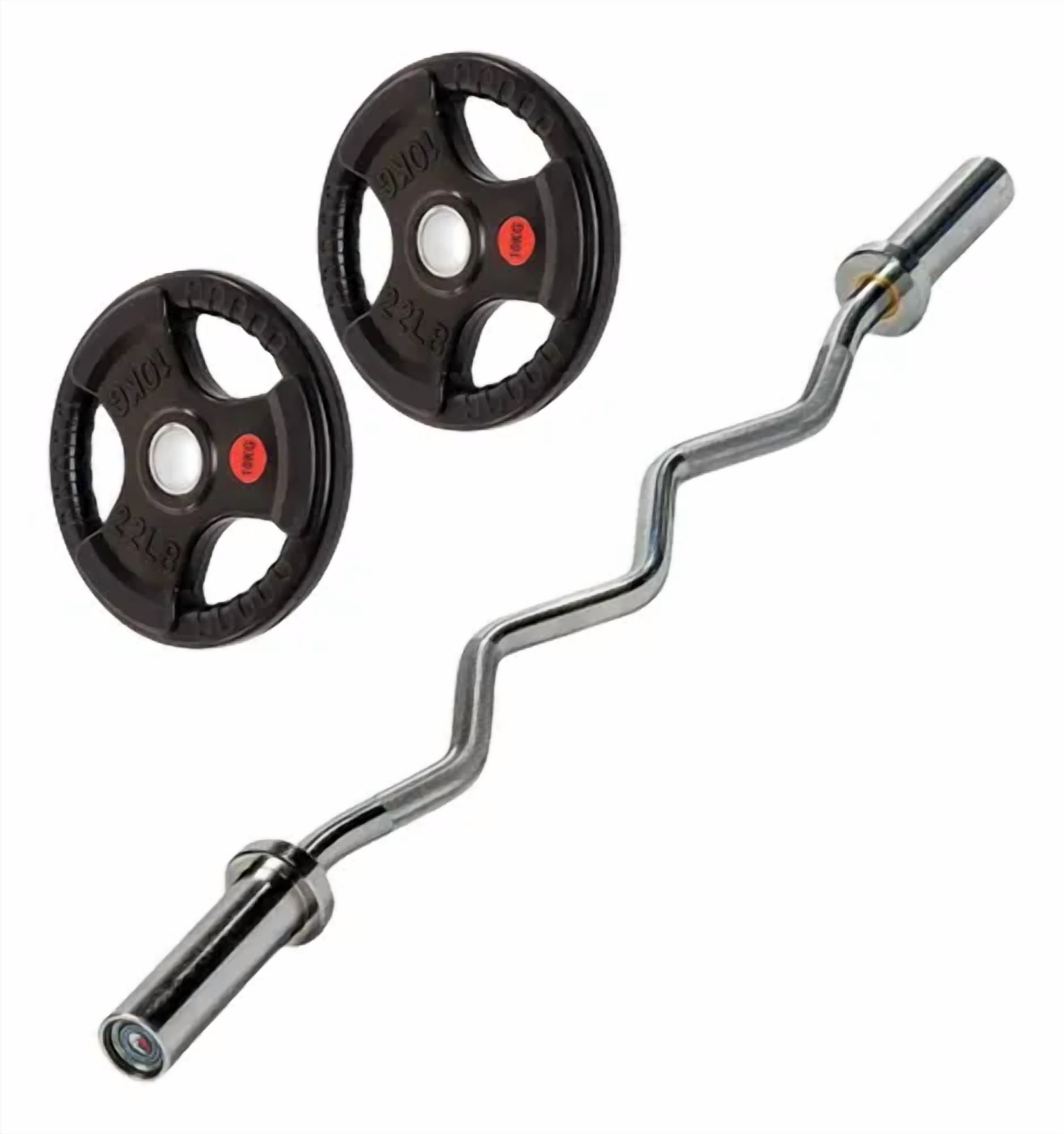 Linea Sport - Barra Olímpica Z 120Cm + 20Kg Discos Engomados