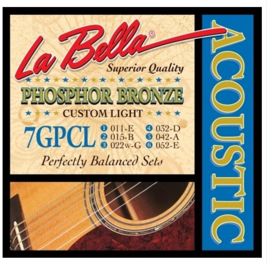 La Bella - Set Guitarra Electroacústica 7gpcl (phosphorbronce)