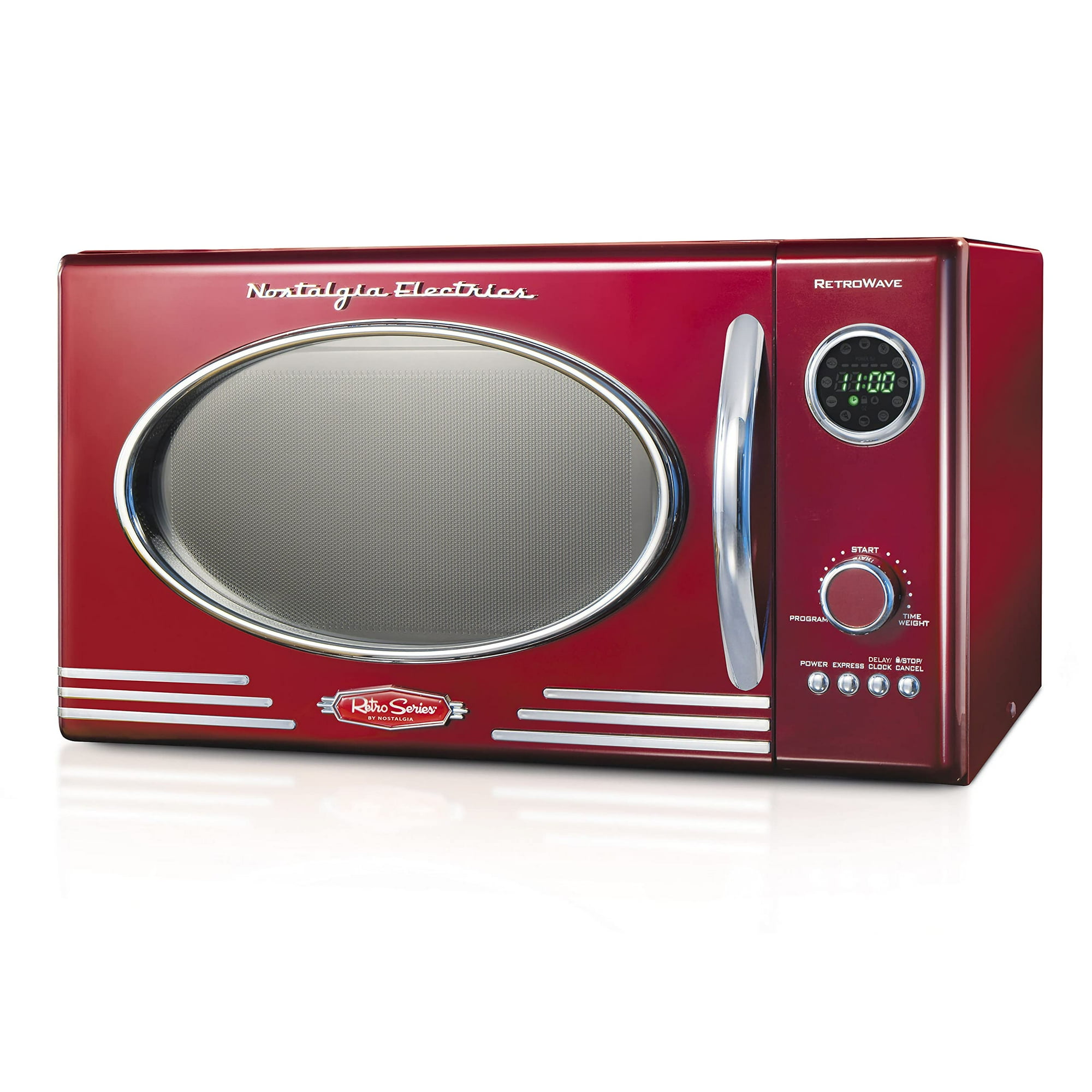 Horno Microondas Nostalgia Retro 0.9 Pies Cúbicos 800 W Rojo Metálico