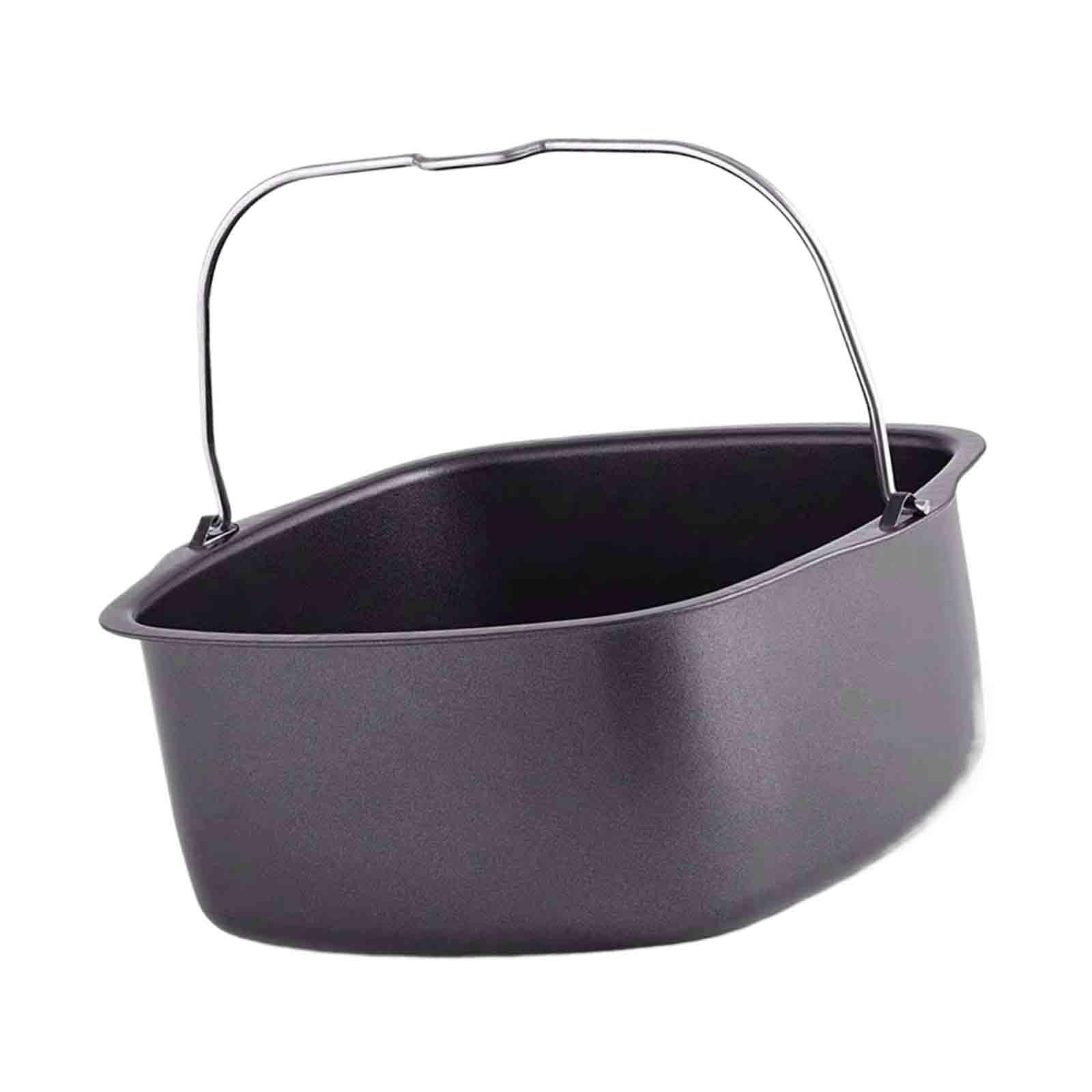 Magideal - Sartén Para Freidora De Aire De Acero Al Carbono, Barril Para Hornear Pasteles, Sartén De Espuma Elástica Reutilizable, Utensilios, Cesta Para Hornear 8 Pulgadas