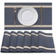 thumbnail image 1 of XmhyTop Juego de 6 Manteletes Individuales para Mesa, Hechos de PVC Resistente, Antideslizantes y Termorresistentes, Ideal para Hogares, Restaurantes y Cocinas, Estilo S, 45*30cm, Azul, 1 of 5