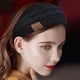 thumbnail image 3 of Diadema cálida de invierno para mujer, forro polar peludo, tejido de cable grueso, calentador de orejas, 3 of 8