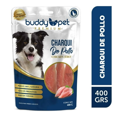 Snack Perro Adulto Seco Charqui De Pollo Bolsa 400 G Buddy Pet