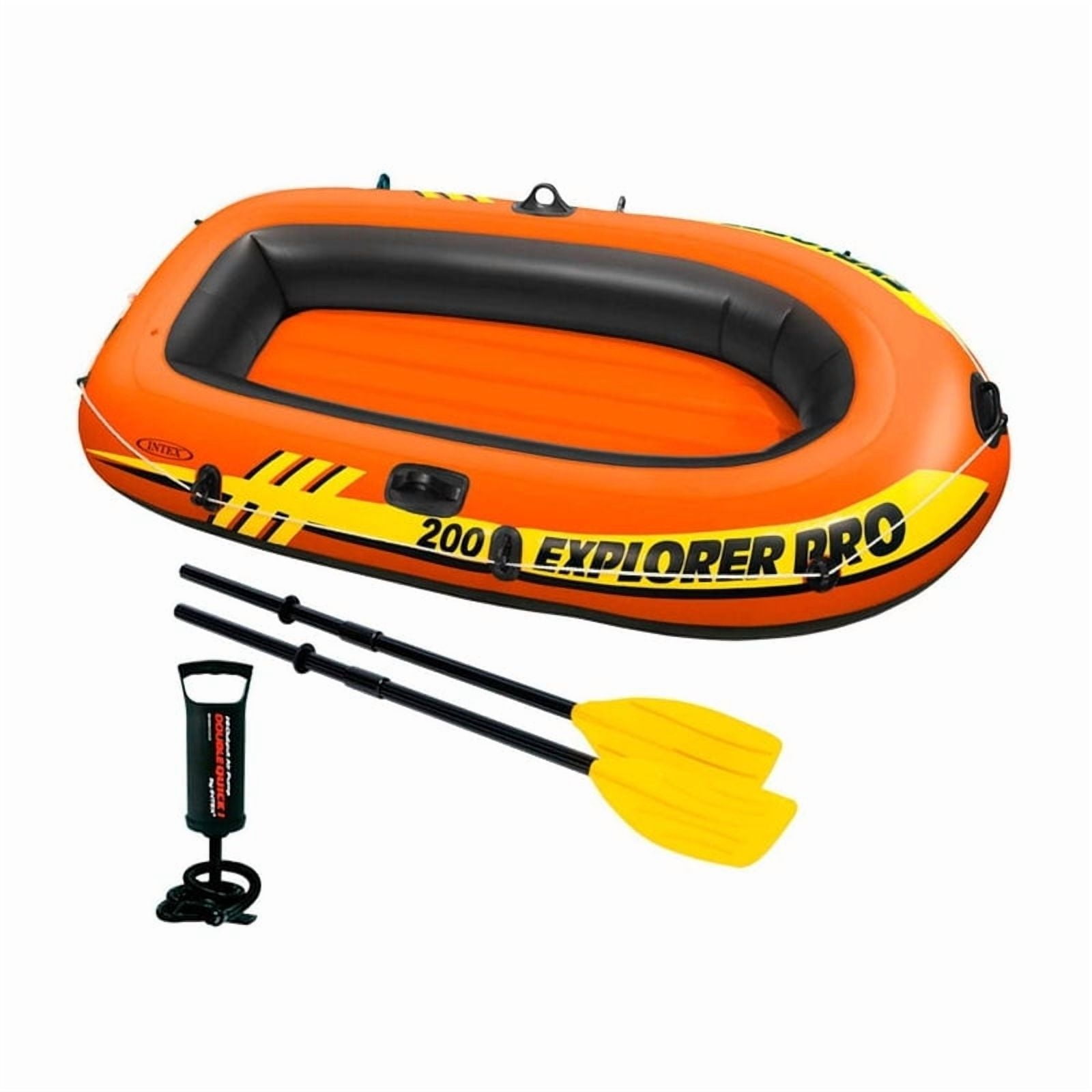 Bote Inflable Intex Explorer Pro 200 Remos + Inflador 196 X 102 X 33 Cm