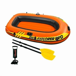 Bote Inflable Intex Explorer Pro 200 Remos + Inflador 196 X 102 X 33 Cm