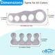 thumbnail image 5 of Separadores de dedos Chiroplax, gel para aliviar los juanetes, 2 pares, color menta, 5 of 6