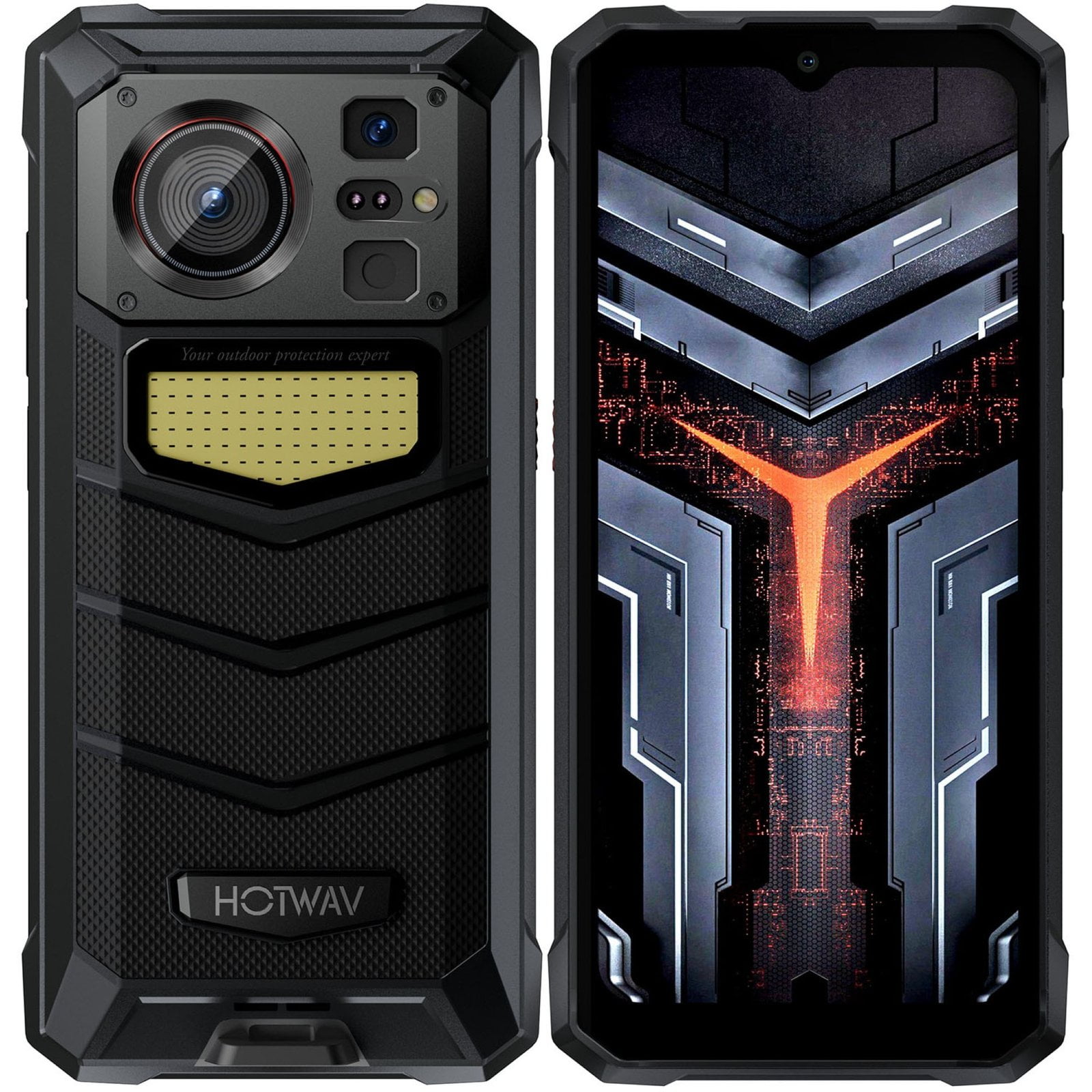 Hotwav W11 - Smartphone Resistente Con Batería De 20.800mah Y Led De Camping
