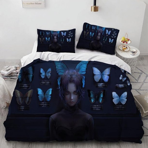 Butterfly-Shinobu -Poster- Duvet Cover 3 Piece Bed SetRoom- Atmosphere Decoration -Anime -peripherals