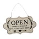thumbnail image 1 of Letreros De Madera Para Abrir Y Cerrar Placa Para Colgar Puertas De Doble Cara Blanco, 1 of 5