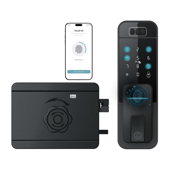 Cerradura inteligente We Technology 7‑en‑1 sin llave – Negra