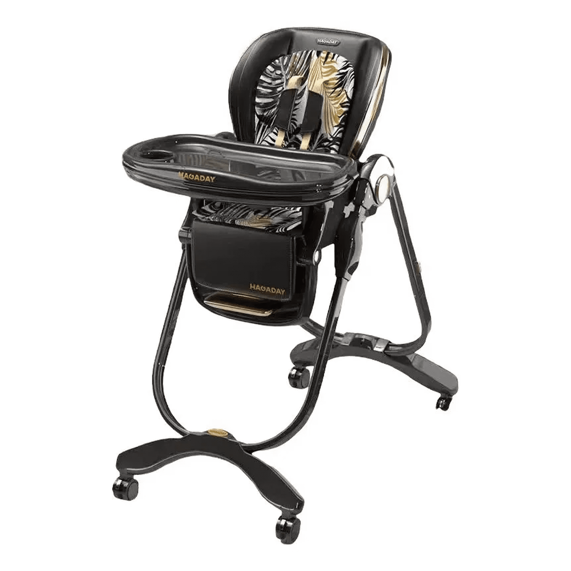 Genérico - Silla Comer Reclinable Lubabycas Hagaday Color Negro
