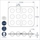 thumbnail image 3 of Molde para hornear Nordic Ware con agujero para rosquillas y tartas, 12 cavidades, 3 of 8