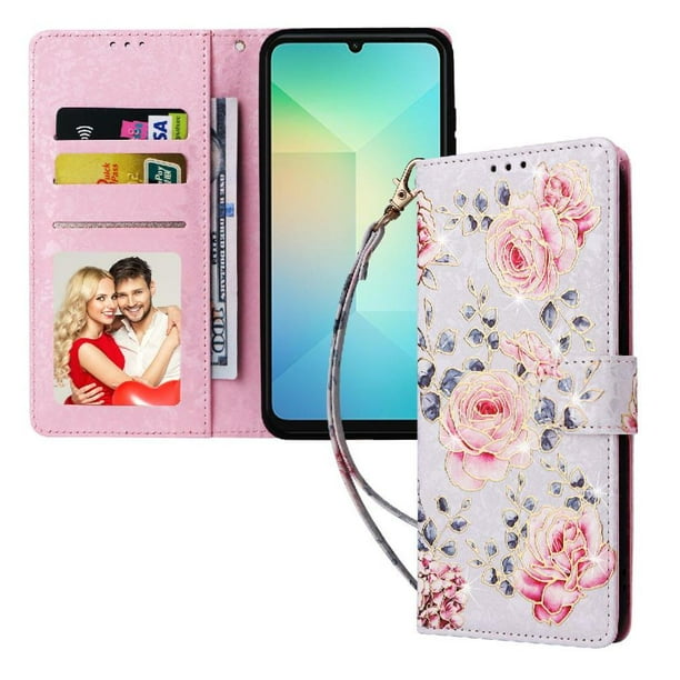 FOXDOCK Funda Tipo Cartera Floral para Google Pixel 10 Pro XL ,Funda con Tapa de Cuero PU, Protección Antigolpes con Ranuras para Tarjetas y Soporte