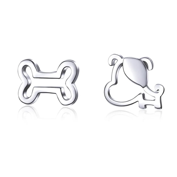 Aros Perro y Hueso en Plata 925