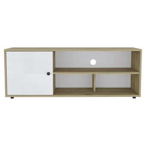 Fmfurniture - Rack Tv 55 Con 1 Puerta Fm-040C - Café Claro