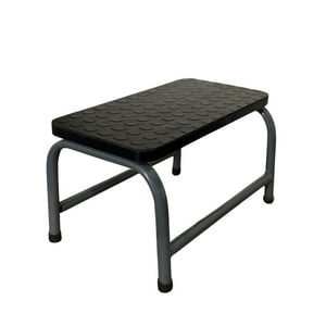 Maxcare - Escabel Un Peldaños Acero Esmaltado Negro Borrar