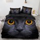 thumbnail image 1 of Cute White Cat Kitty Kitten Animal Print Quilt Duvet Cover Set Super 3-Piece Bedding Set, 1 of 5