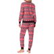 thumbnail image 3 of INSPIRE CHIC Conjunto de Pijamas a Juego para la Familia de Navidad de Manga Larga con Reno y Nieve Xmas Ropa de Dormir Familiar Conjunto de Salón [Mujeres] 2XL Rojo, 3 of 6