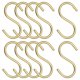 thumbnail image 1 of Gancho en S, paquete de 10 de 3.5'' - Gancho colgador en forma de S de aleación de aluminio, ganchos en S para colgar ropa, toallas, zapatos, bufandas (Oro), 1 of 6