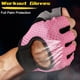 thumbnail image 3 of Guantes de fitness transpirables y antideslizantes de silicona, color rosa, sin dedos, para hombre y mujer, para levantamiento de pesas, yoga, mancuernas, fitness, ciclismo y deportes., 3 of 5