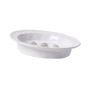 Bothyi - Vajilla Navideña Redonda De Cerámica Para Cualquier Ocasión Especial, Plato Blanco Para Fiesta Interior, 1 Ud.